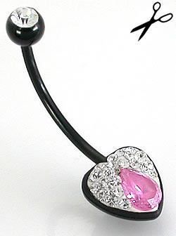 Pregnancy Belly Button Ring, PTFE Belly Button Ring, PTFE Navel Ring, Navel Jewelry