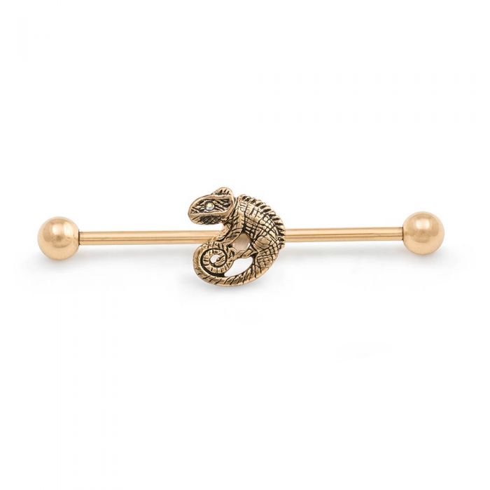Industrial Barbell, PVD Gold Industrial Barbell, Chameleon Industrial Barbell, Straight Barbell
