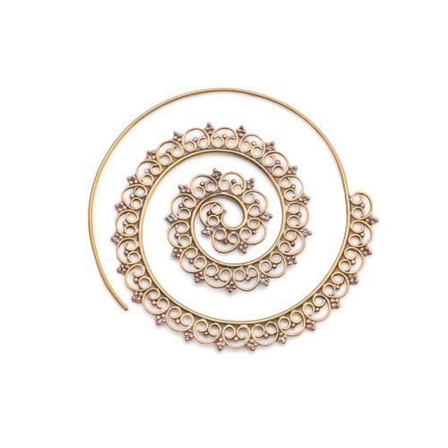 Spiral Earring, Organic Earring, Organic Spiral Earring