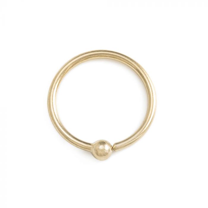 Nostril Ring, Captive Bead Ring, Gold CBR, Gold Nostril Ring