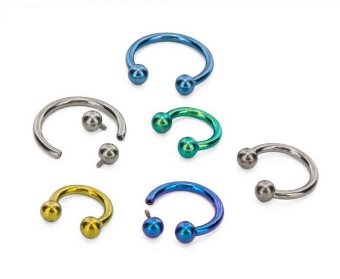 Circular Barbell, Titanium Barbell, Titanium Body Jewelry