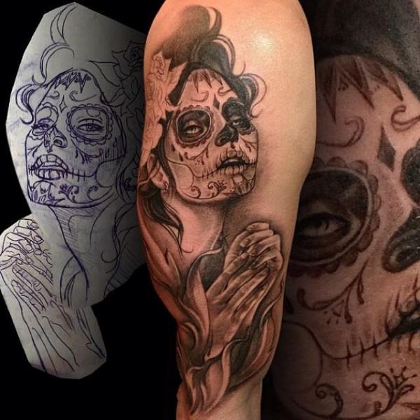 Dia de Muerte Tattoo by Alexis Vaatete