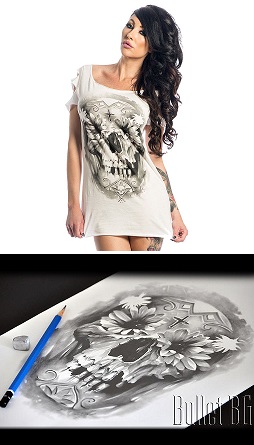 Bullet BG for Sullen, women's t-shirt