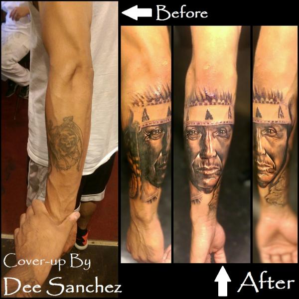 Cover up Tattoo by Dee Sanchez of The Studio at Painful Pleasures