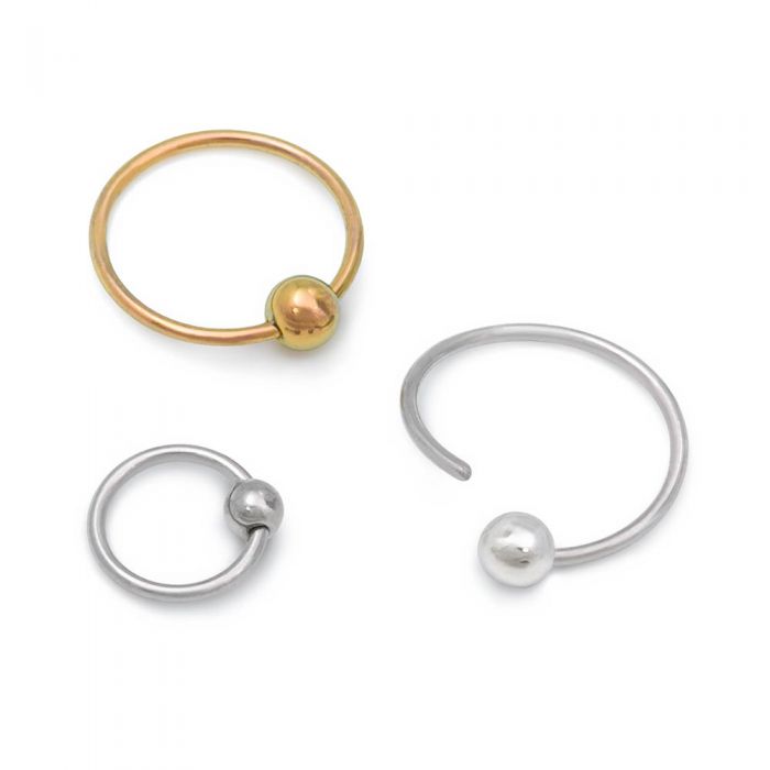 Captive Ring, Captive Bead Ring, Body Jewelry, Basic Body Jewelry, Belly Button Jewelry