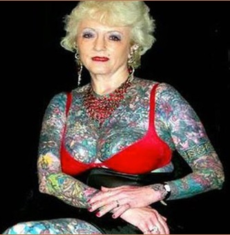 Older Woman With Tattoos