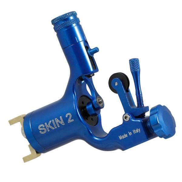 Blue Skin 2 rotary tattoo machine on a white backdrop