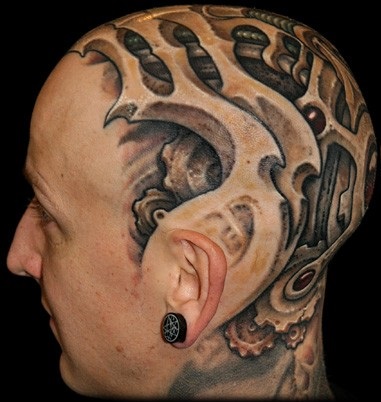 Dan Henk's Head Tattoo Compliments of Nickbaxter.com