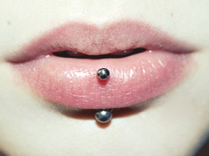 Vertical Labret Piercing