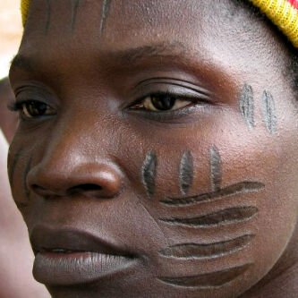 African Woman With Facial Tattoos 
