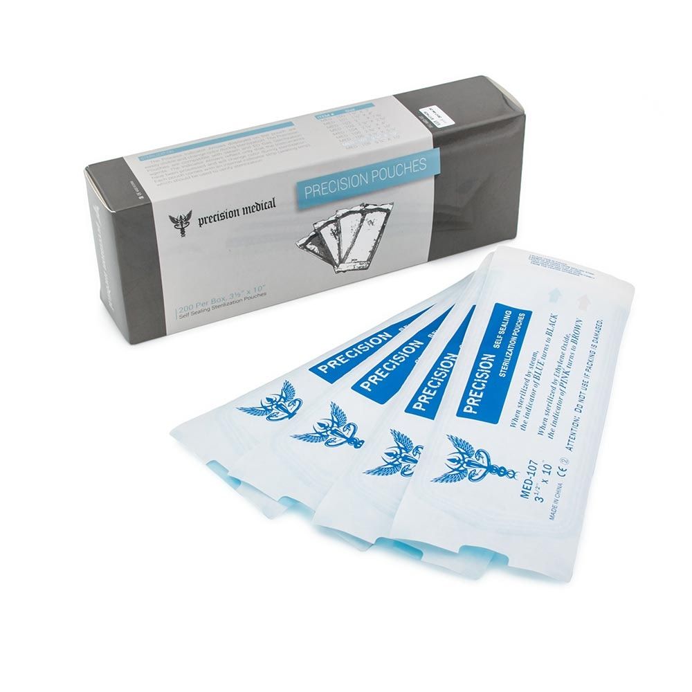Photo of autoclave sterilization pouches by Precision
