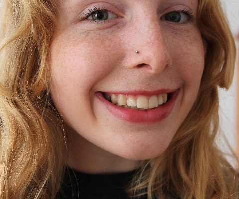Teenage Girl With Nostril Piercing
