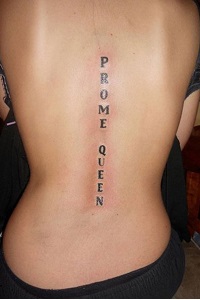 Prom Queen Misspelled Tattoo 