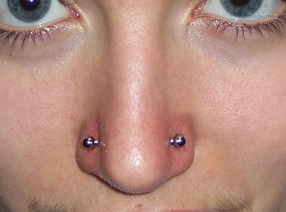 Nasallang Piercing Close-up - Photo Compliments of Piercingtime.com 