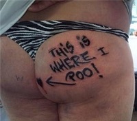 Tattoo Nightmare: This Is Where I Poo Tattoo 