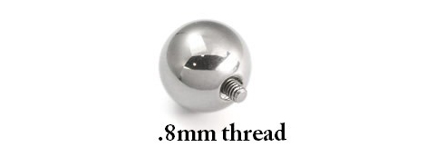 16g Internal 0.8mm Threading Steel Ball 