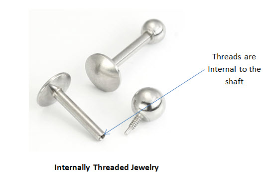Internally Threaded Jewelry 