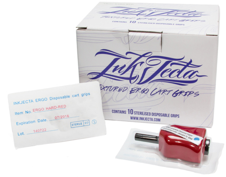 InkJecta Ergo Disposable Cartridge Grips in Red 