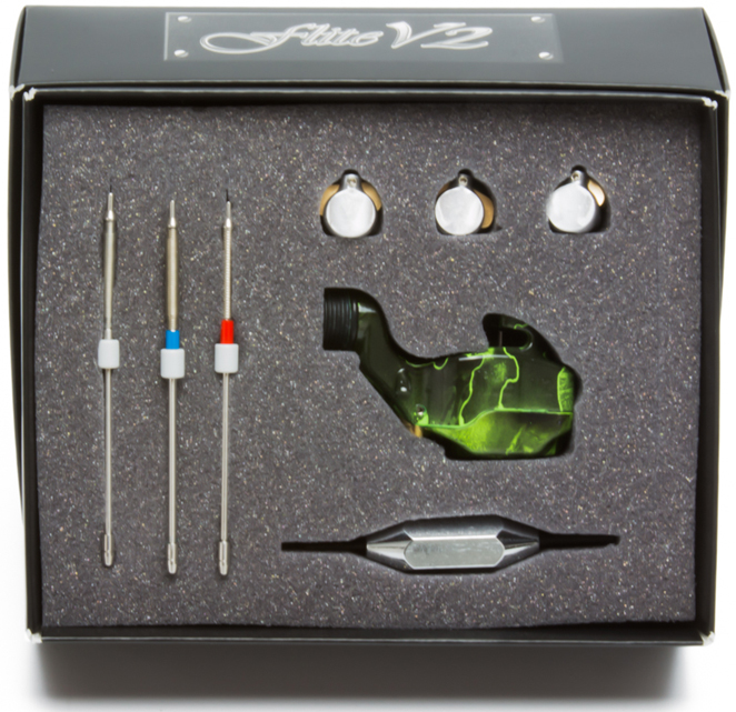 InkJecta Flite V2.1 Combo Rotary Tattoo Machine Box Set 
