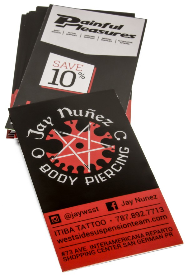 Custom Business Cards for Tattoo Artists, Piercers and Other Body Mod Artists 