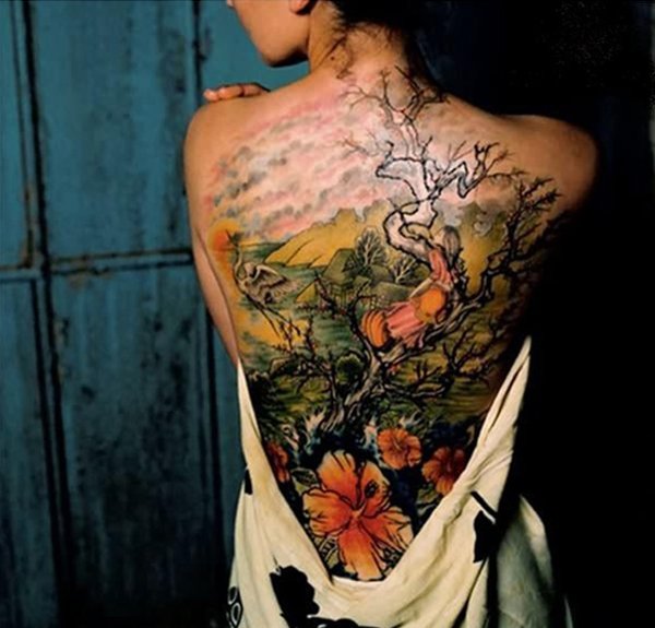 Woman With Japanese Tattoos 