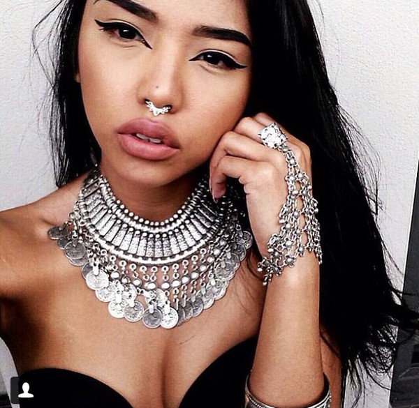 Photo of a Woman With a Septum Piercing 