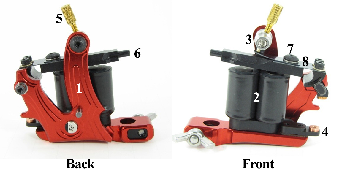 Coil Tattoo Machine Parts Diagram 
