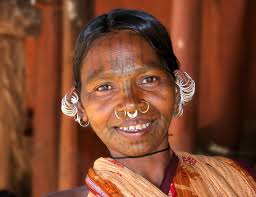 Aboriginal Woman With Nostril Piercings and a Septum Piercing 