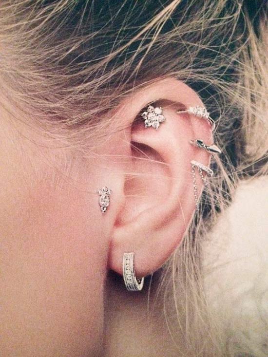 Earlobe Piercings and Cartilage Piercings | Ear Piercing Pictures 