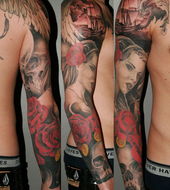 Full Sleeve by Canadian Tattoo Artist David Glantz 