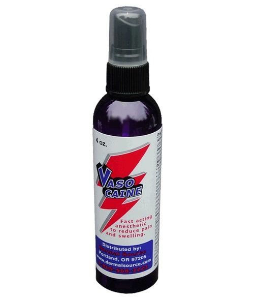 Photo of spray bottle of Vasocaine anesthetic solution