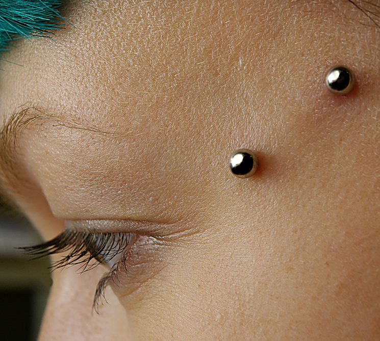 Temple Piercing | Facial Surface Piercings 