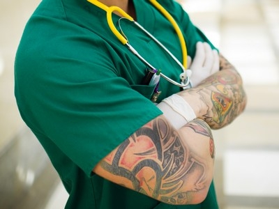 Tattooed nurse