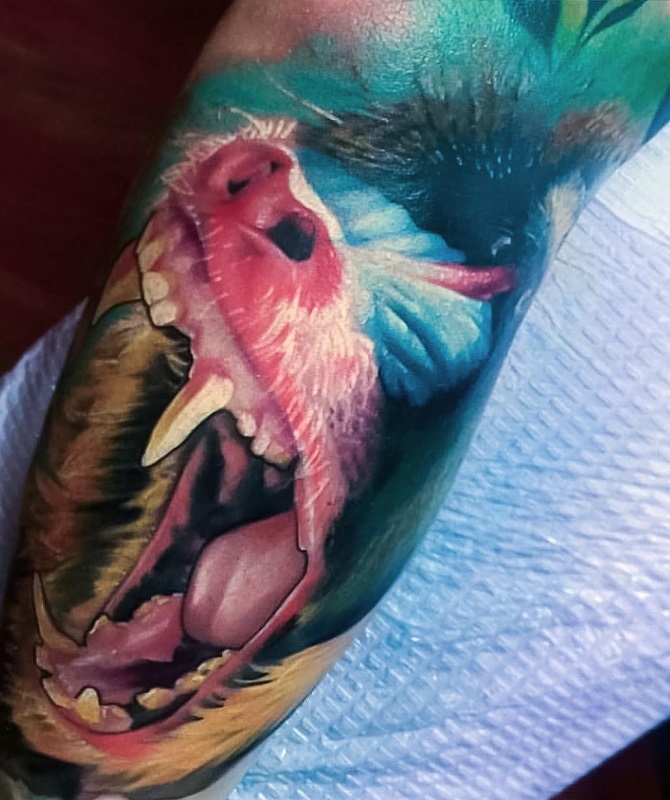 carolyn elaine tattoo, bat tattoo
