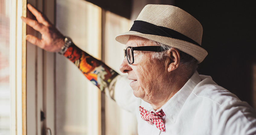 Old people tattoo, senior citizen tattoo
