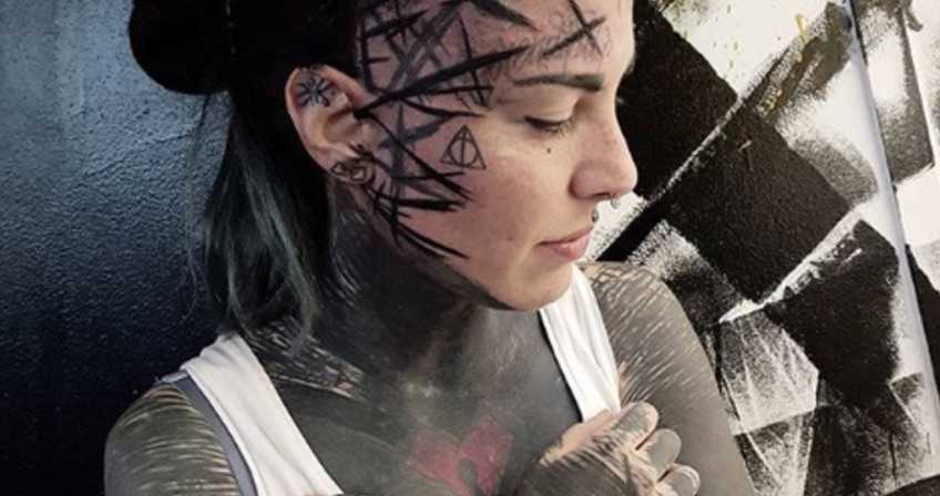 Brutal black project, painful tattoo, tattoo pain