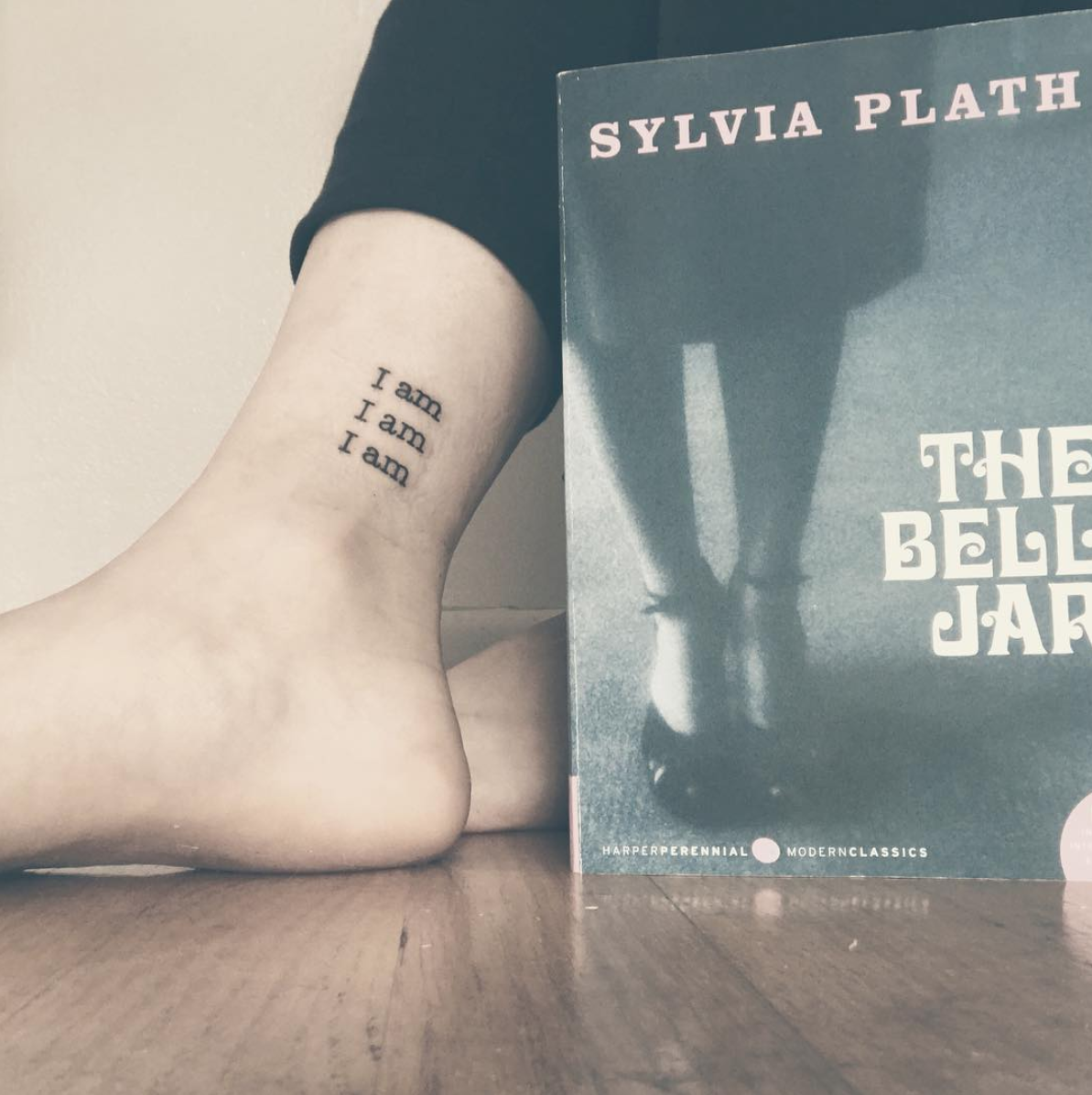 literary tattoos, Sylvia Plath tattoos, The Bell Jar tattoo