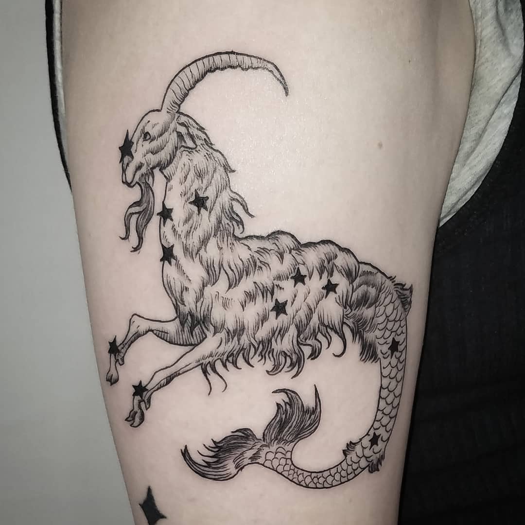 astrology tattoo, capricorn tattoo, astrology inspired tattoos