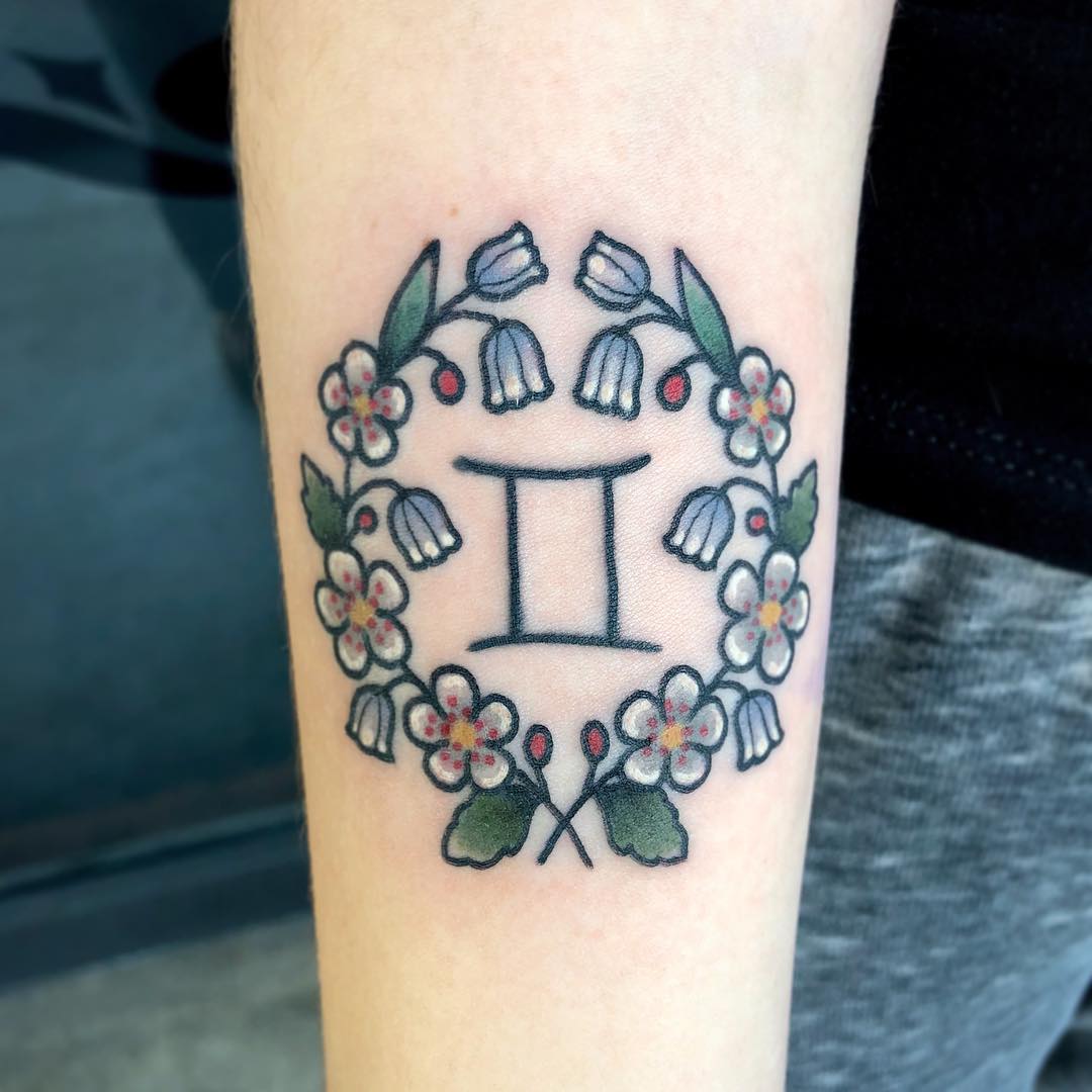 astrology tattoo, gemini tattoo, minimalist tattoos