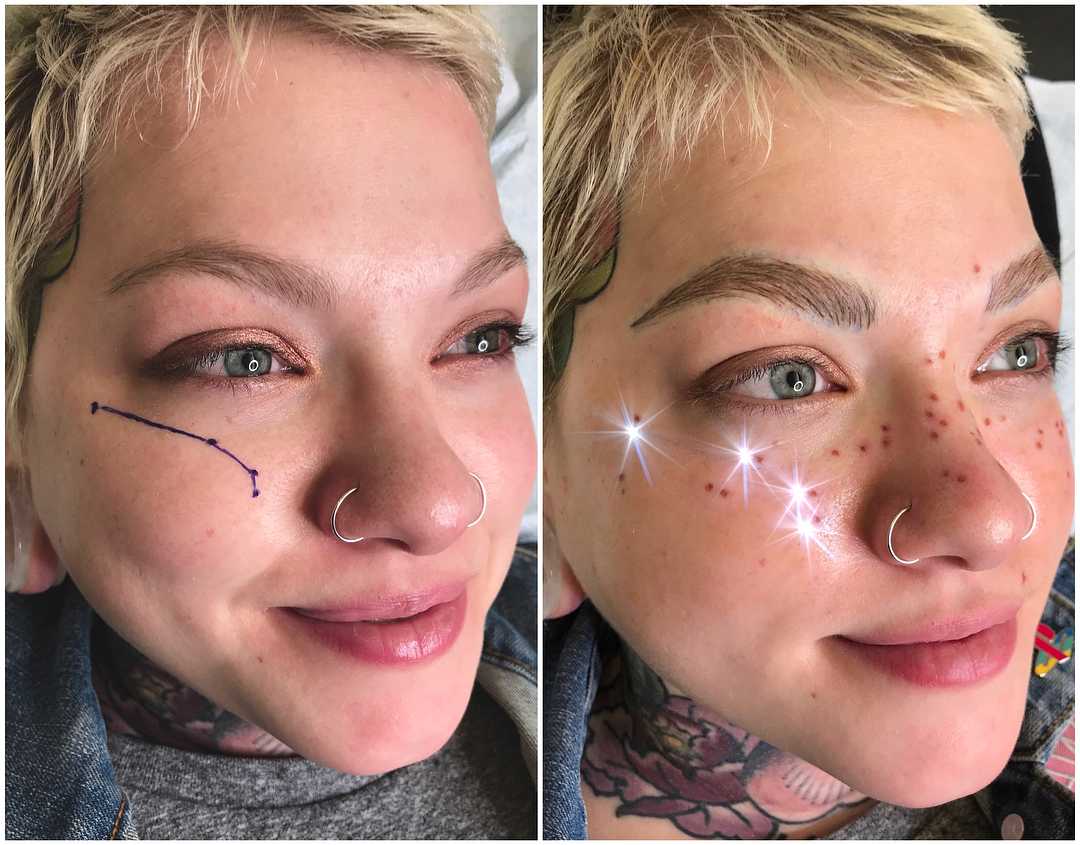 astrology tattoo, aries tattoo, permanent makeup, cosmetic tattooing