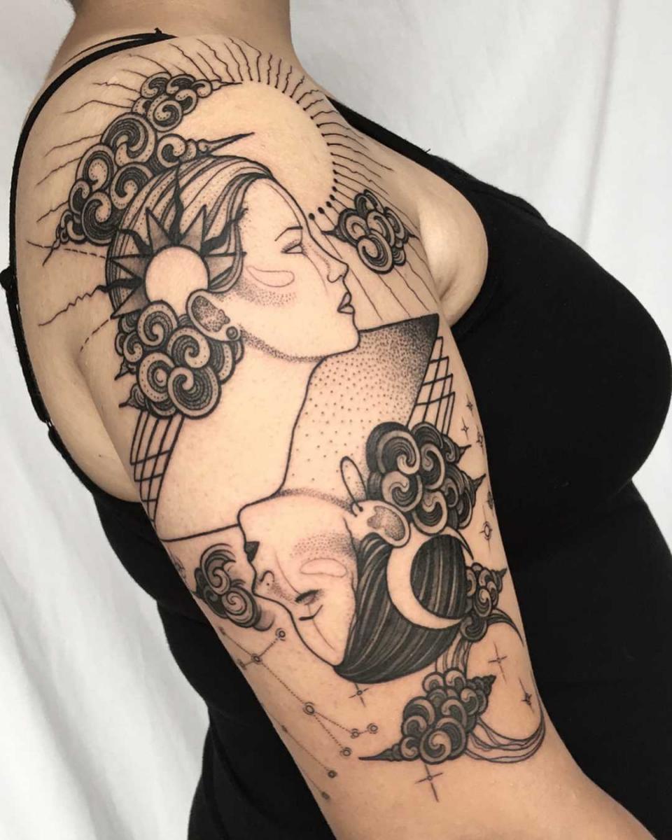 astrology tattoo, gemini tattoo, astrology inspired tattoos