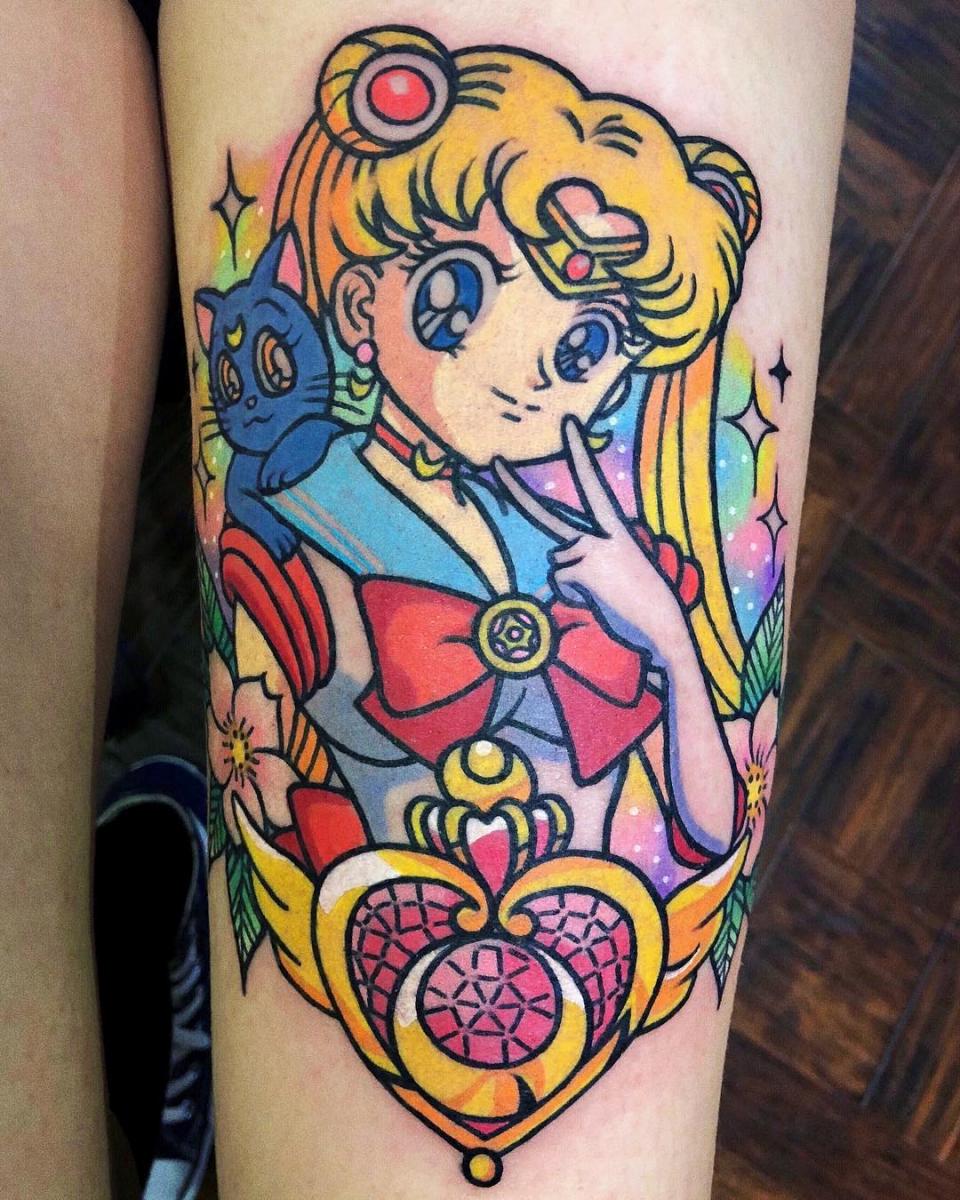 Sailor Moon, anime tattoos, Sailor Moon tattoos, Pikka Cool Cool tattoo