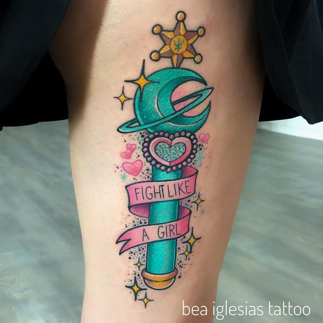 Sailor Moon, anime tattoos, Sailor Moon tattoos, feminist tattoos, Bea Iglesias tattoo
