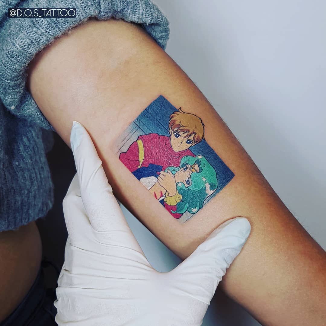 Sailor Moon, anime tattoos, Sailor Moon tattoos, DOS tattoo