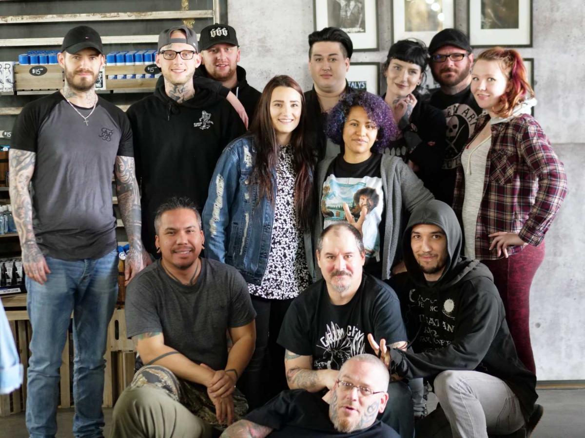 grim city tattoo club, tattoo artists, travis cadeau, memphis cadeau, christian buckingham