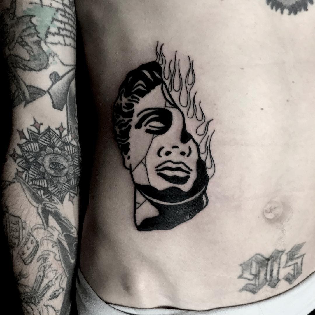 fire tattoos, flame tattoos, Reieu tattooer