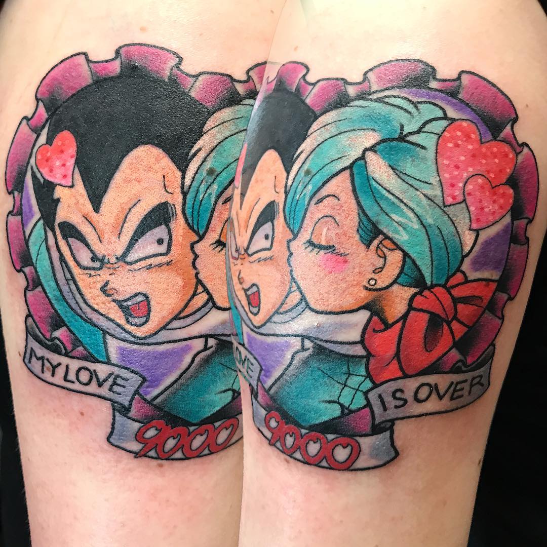valentine tattoo, Dragonball tattoos, anime tattoos, Isashah Pereira tattoo
