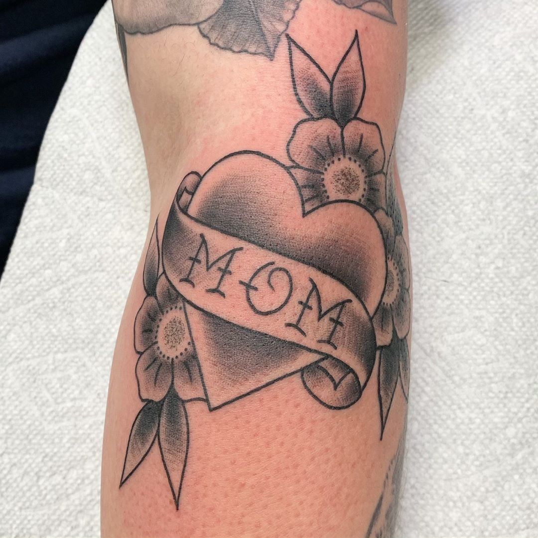 mom tattoos, traditional tattoos, Craig Blankley tattoo