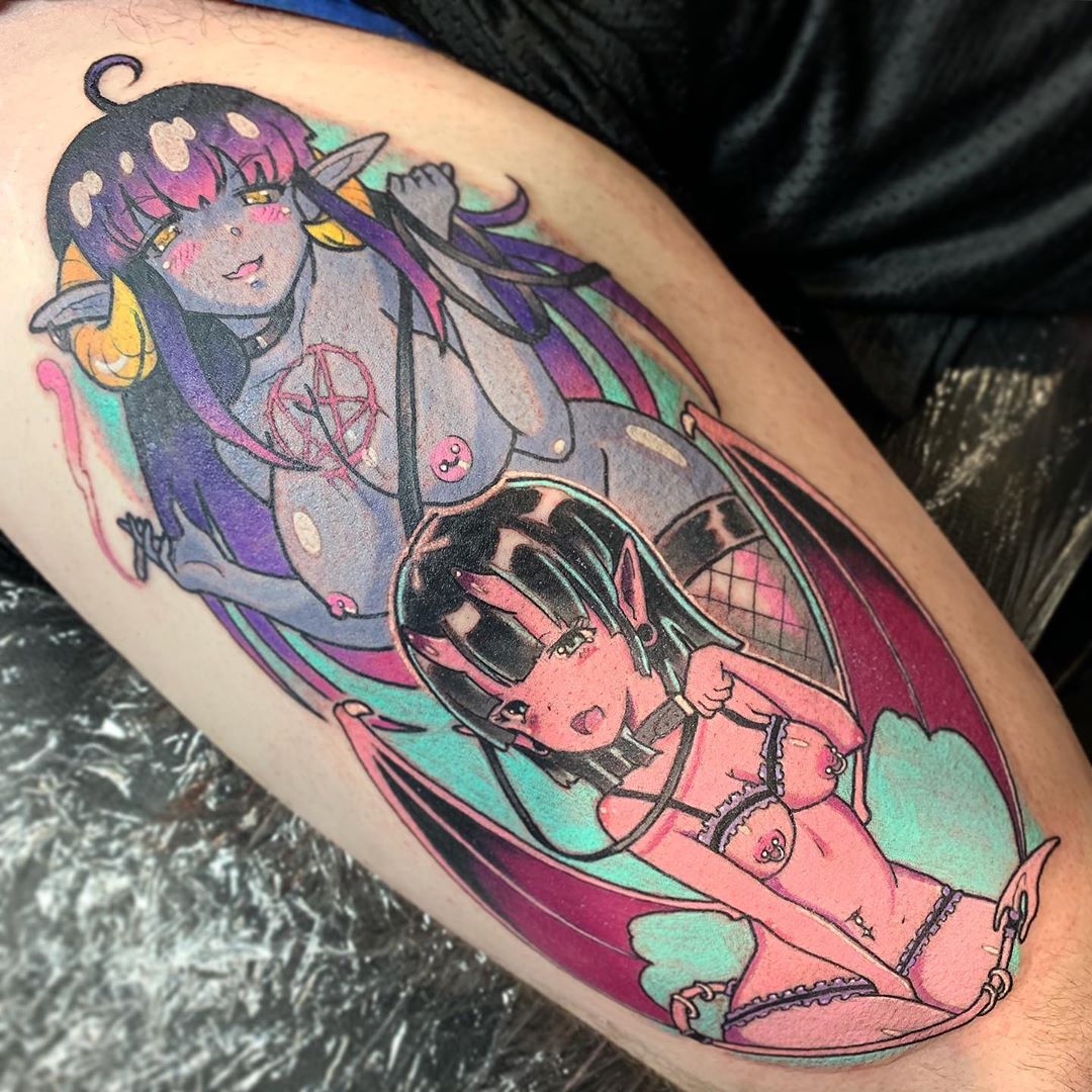 Anime Ink Con, anime tattoos, Isashah Pereira tattoo, Jordan LeGore tattoo