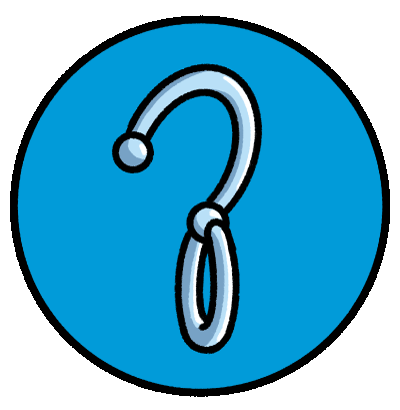 illustration of Prince Albert jewelry in the form of a question mark